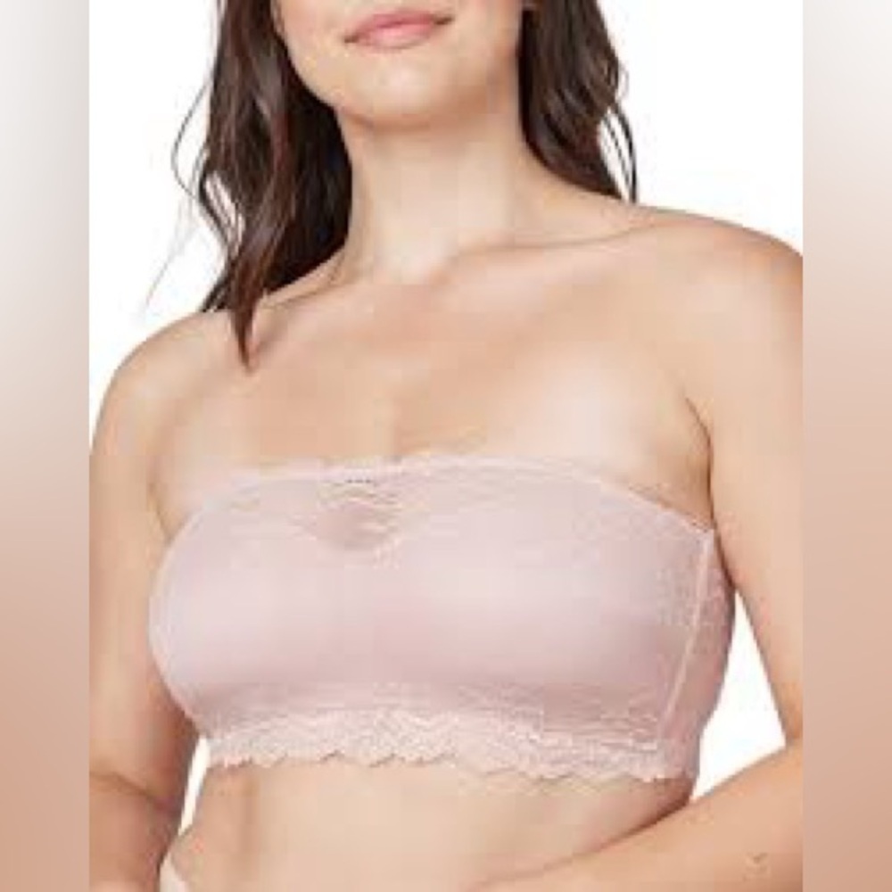 Spanx indie-tectable bandeau bra blush size large